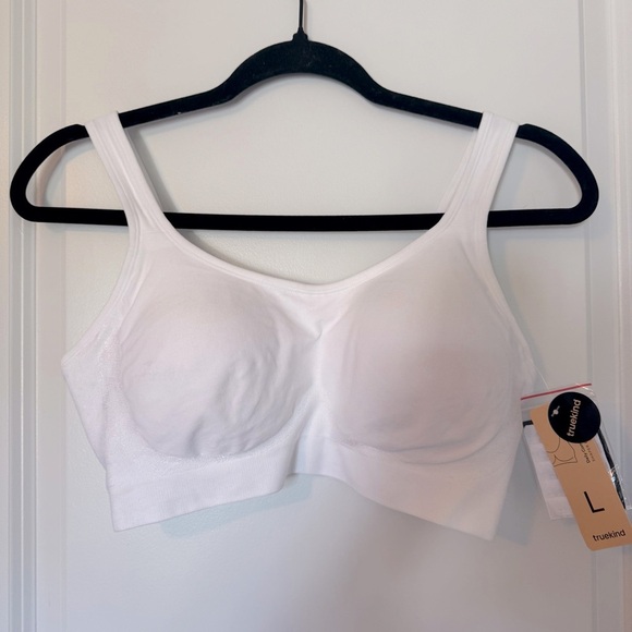 NWT Truekind Daily Comfort Wirefree White Shaper Bra Size Large - Picture 3 of 7